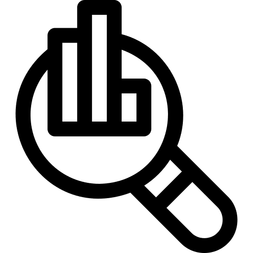 Statistics graphic fluctuation analysis icon