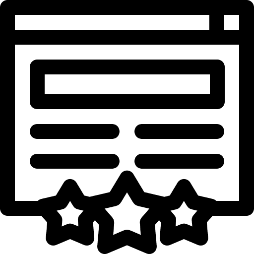 Rating star review value icon