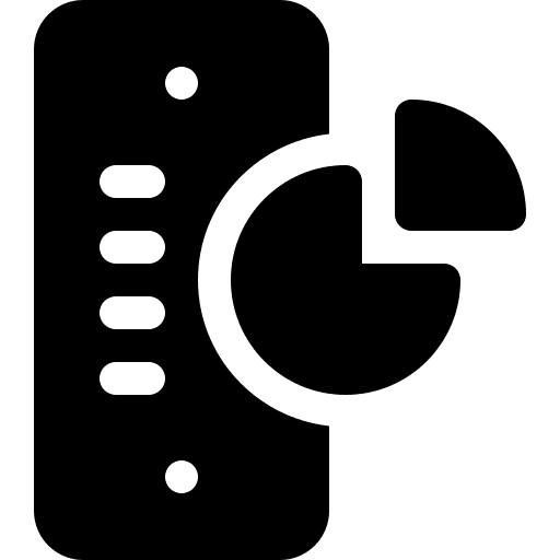 Pie chart pie chart smartphone electronics icon