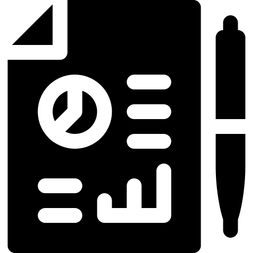 Balance balance sheet bar graph pie chart icon