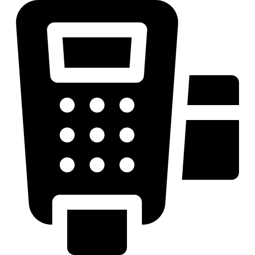 Payment business and finance pos terminal icon
