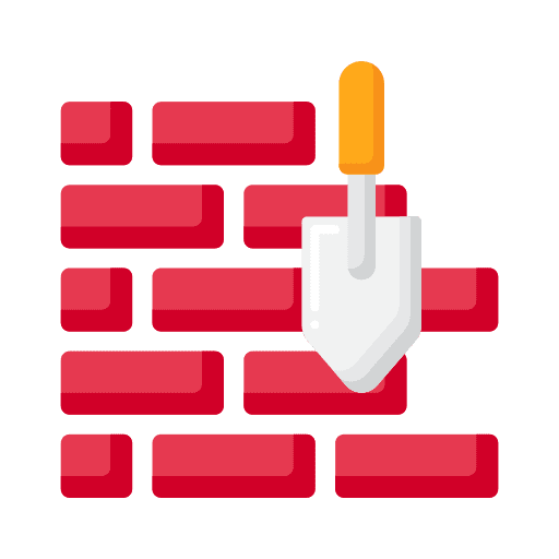 Masonry brickwork trowel masonry icon
