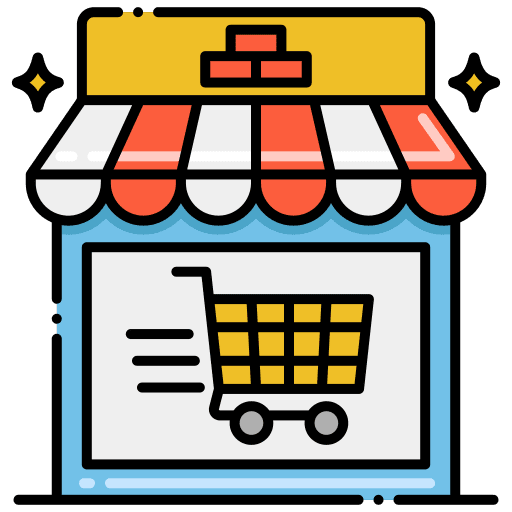 Shopping construction and tools shopping grow shop icon