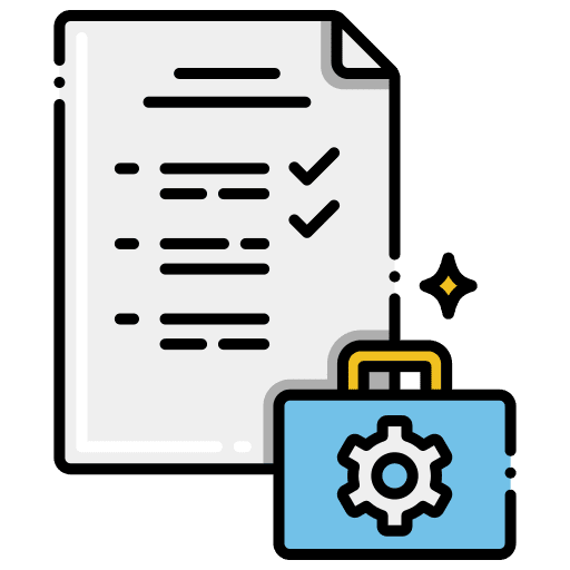 Work order construction and tools list check list icon