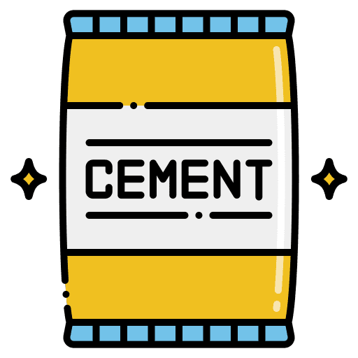 Cement material construction bag icon