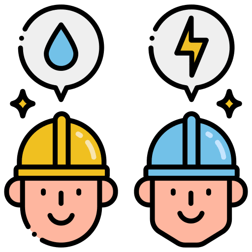 Contractor construction and tools laborer labour icon