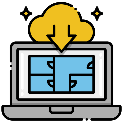Downloading blueprint construction and tools installation icon