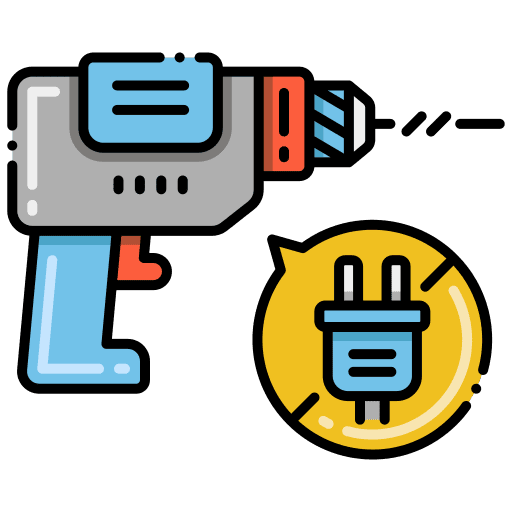 Drill drill tool construction construction and tools icon