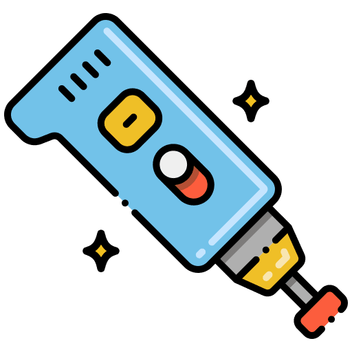 Rotary diy tailor construction and tools icon