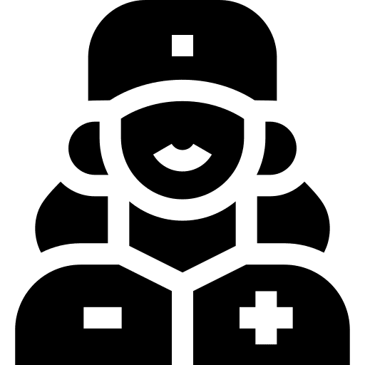 Woman user doctor healthcare icon
