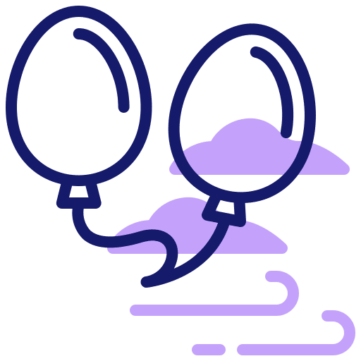 Balloon entertainment celebration balloons icon