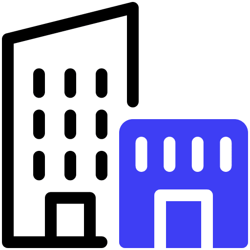 Apartment real estate buildings house icon
