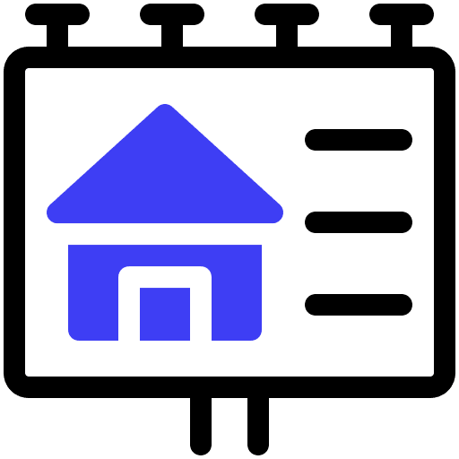 Banner real estate advertisement banner icon