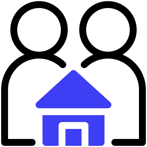 Family father real estate house icon Family father real estate house icon