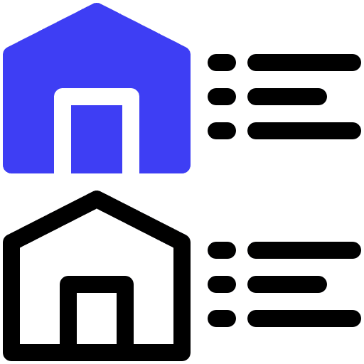 Houses option real estate house icon