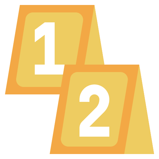Crime scene evidence signaling number icon