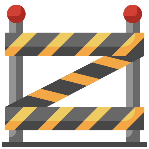 Police line investigation caution signaling icon