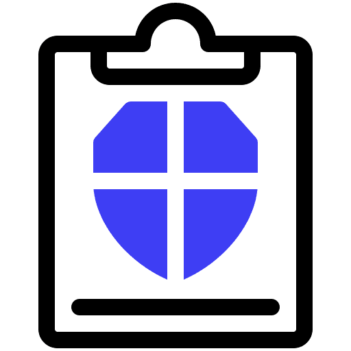 Protection safe guarantee clipboard icon Protection safe guarantee clipboard icon
