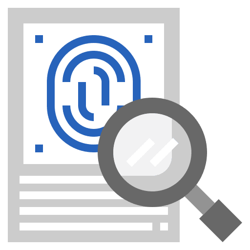 Fingerprint detective crime evidence icon Fingerprint detective crime evidence icon
