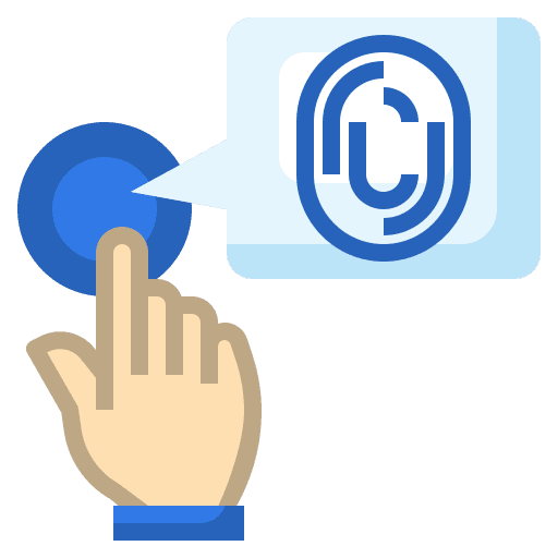 Fingerprint scan fingerprint technology icon Fingerprint scan fingerprint technology icon