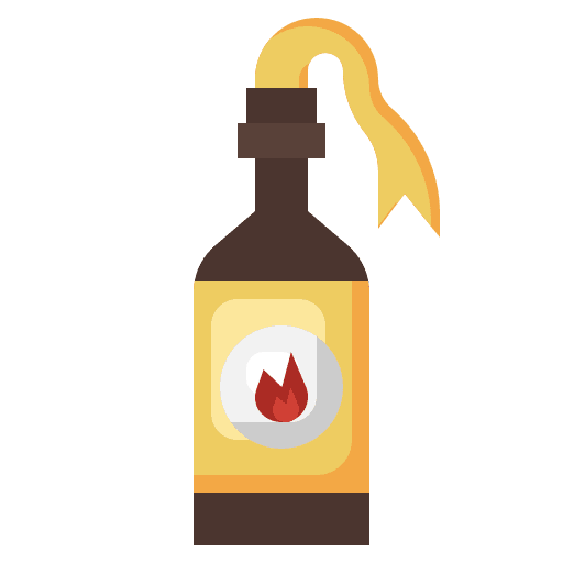 Molotov cocktail security warfare urban guerrilla icon Molotov cocktail security warfare urban guerrilla icon