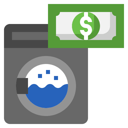 Money laundering corruption financial dollar icon Money laundering corruption financial dollar icon