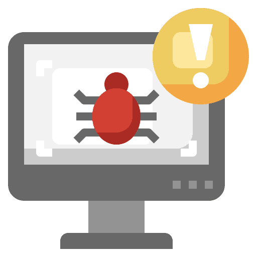 Bug bug hack virus icon Bug bug hack virus icon