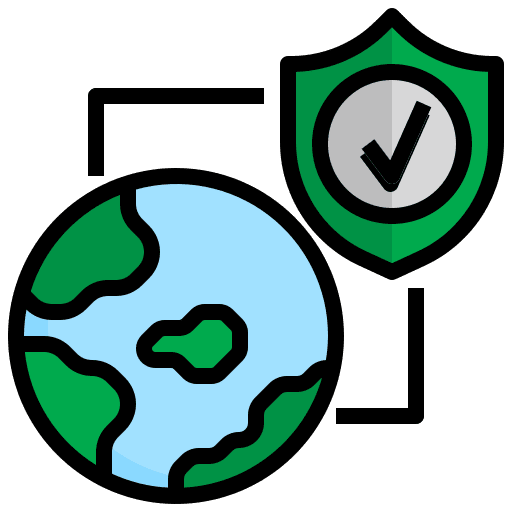 Global security defense security shield icon