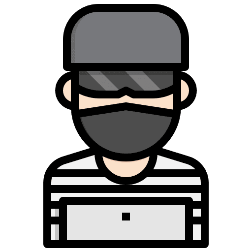 Hacker cyber attack cyber crime caucasian icon