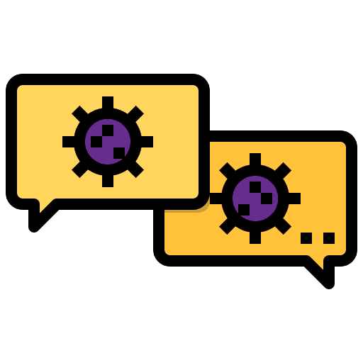 Infected communications mail virus icon