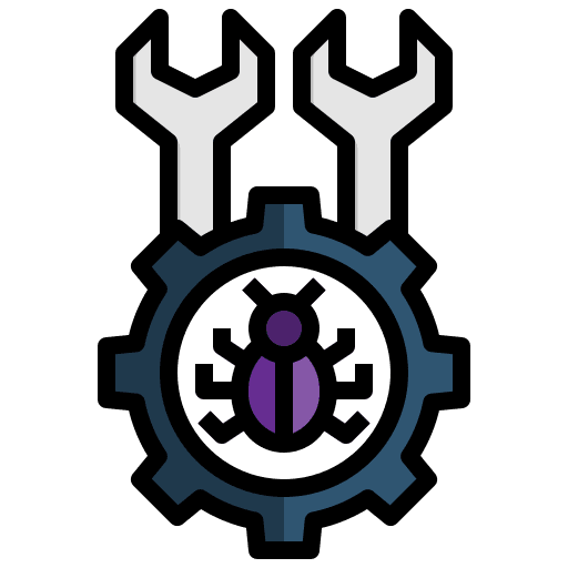Setting bug gear setting icon