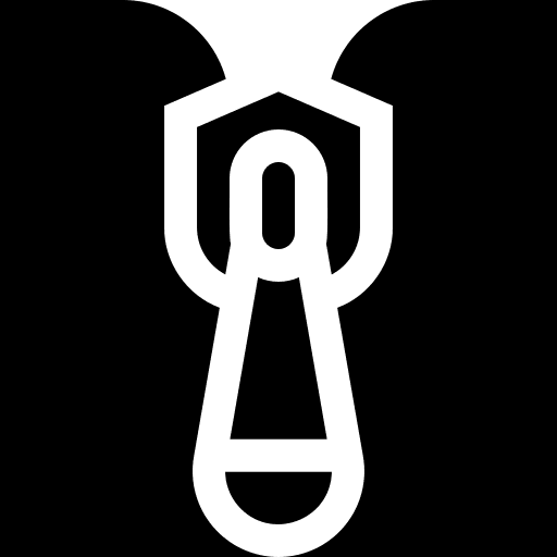 Zipper zip zipper material icon