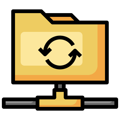 Folder file storage arrows folder icon