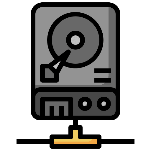 Hard disk backup hdd accessory icon