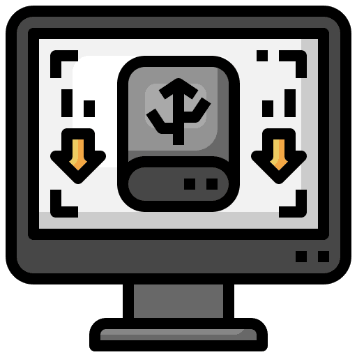 Recovery monitor down arrow recovery icon