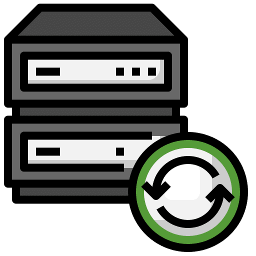 Sync seo and web storage server icon