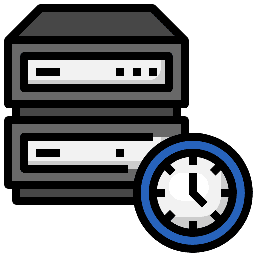 Time computing database time icon