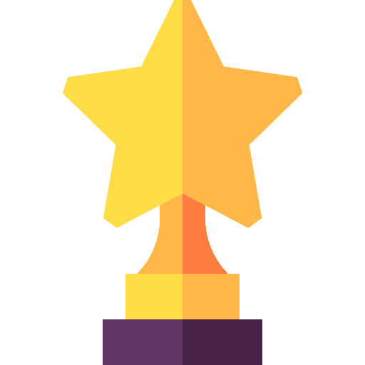 Trophy cup award star icon
