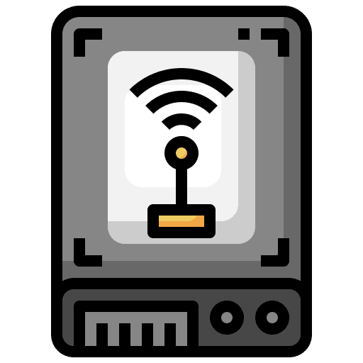 Wireless mechanical external wireless icon