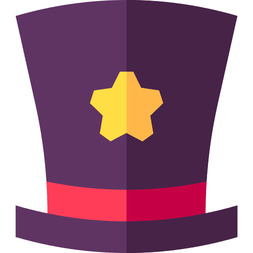Top hat illusionist hat magic hat magician hat icon Top hat illusionist hat magic hat magician hat icon