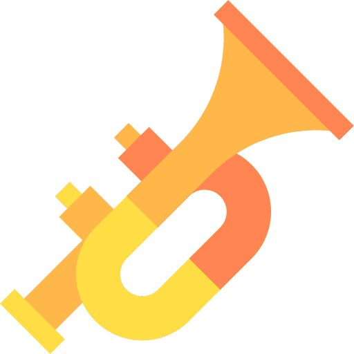 Trumpet festival orchestra musical instrument icon Trumpet festival orchestra musical instrument icon