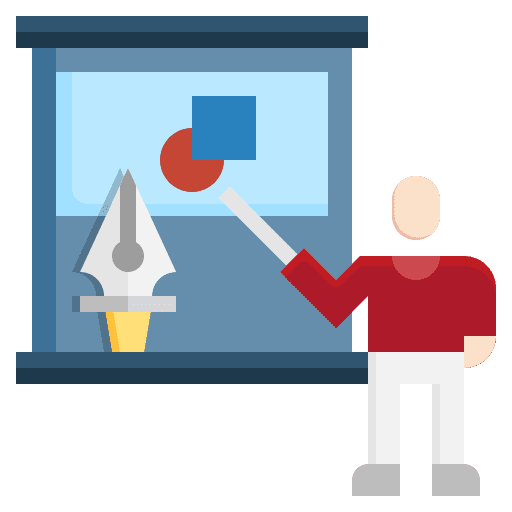 Teaching education lessons conference room icon