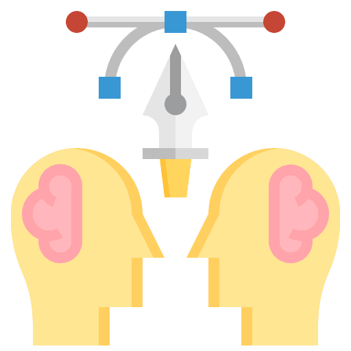 Brainstorm art and design google for education strategy icon Brainstorm art and design google for education strategy icon