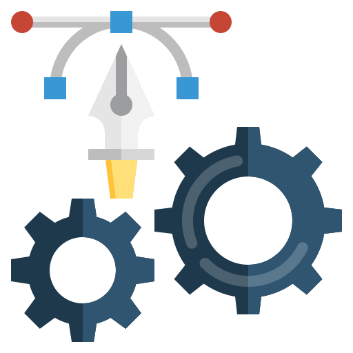 Development business and finance gear development icon