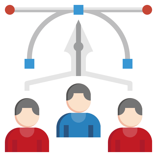 Teamwork user partner art and design icon