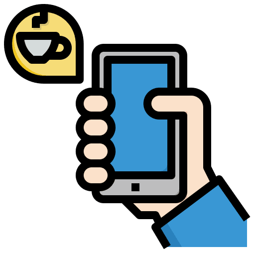 Coffee smartphone phone drink icon