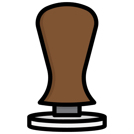 Tamper seed kitchenware coffee beans icon