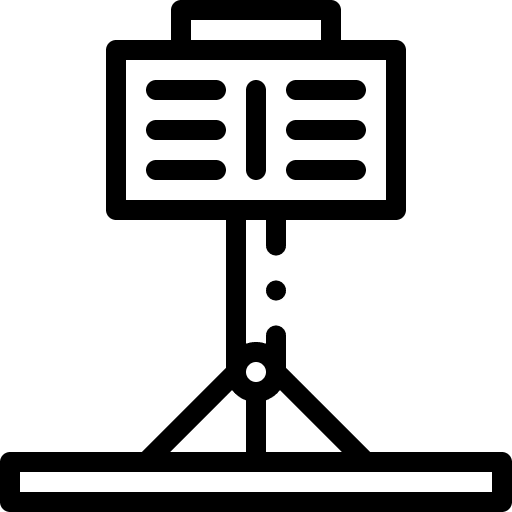 Music stand communications phone mobile phone icon