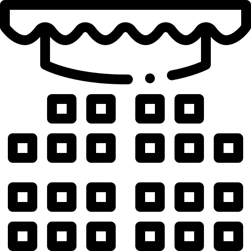 Theater seats cinema buildings icon