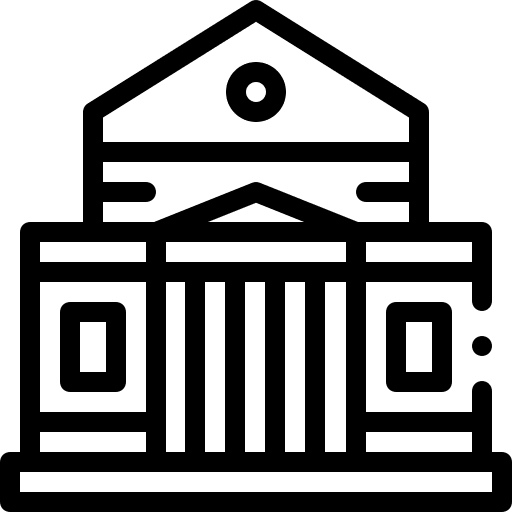 Theatre entertainment building auditorium icon